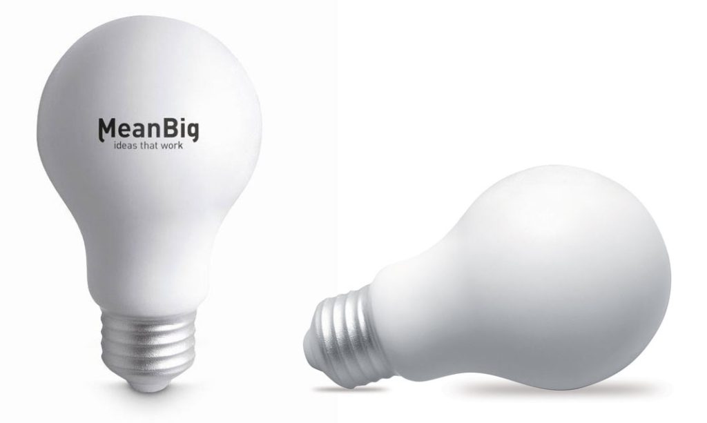 antistress a forma di lampadina personalizzabili