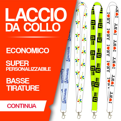 LACCIO PORTA BADGE ECONOMICO E SUPER PERSONALIZZABILE