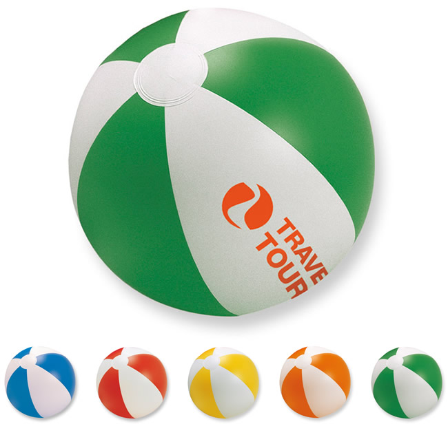 Pallone da spiaggia gonfiabile bicolore personalizzabile con LOGO