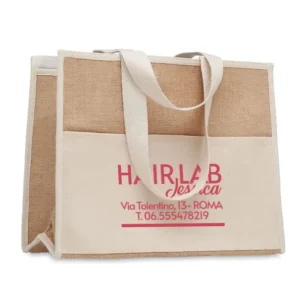 Shopper in tela e juta personalizzabili