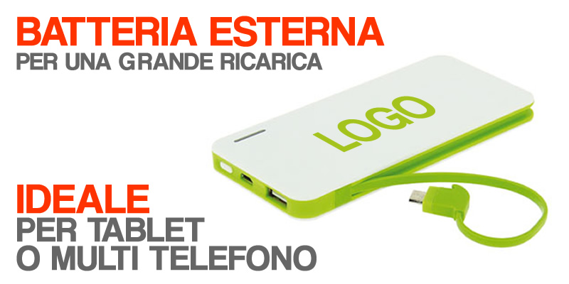 batteria esterna smart phone tablet power bank iphone ipad batteria LOGO regalo