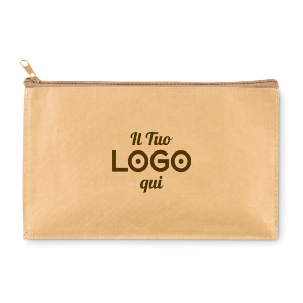 Astuccio in carta o beauty case personalizzabile con logo