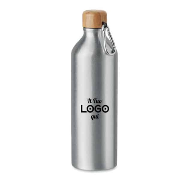 Bottiglia da 800ml tappo in Legno Personalizzabile con Logo