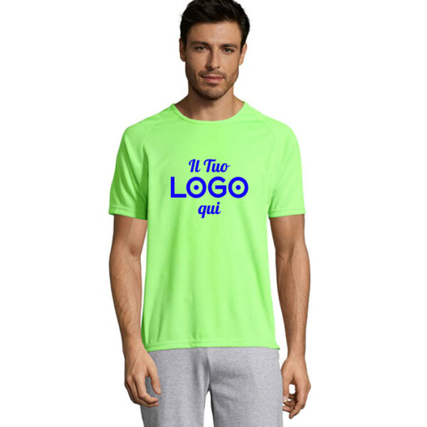 T-shirt personalizzabile con logo in materiale traspirante