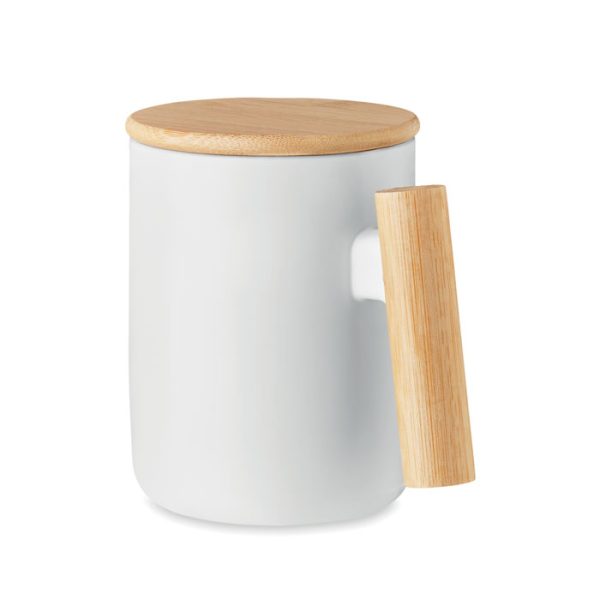 Tazza in porcellana e bamboo personalizzata con LOGO 380 ml