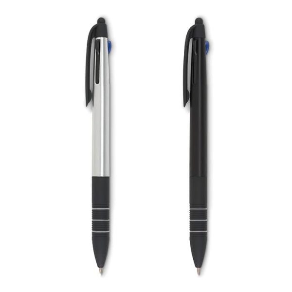 Penna a sfera in ABS personalizzabile con logo con tre refill