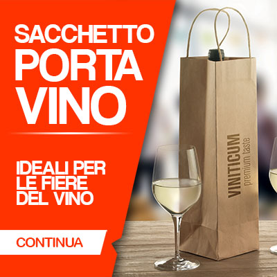 SACCHETTO DI CARTA PER BOTTIGLIA DI VINO