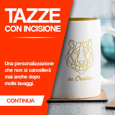 TAZZE GADGETS PERSONALIZZABILI CON INCISIONE LASER