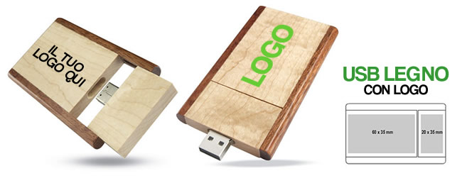 USB Legno con LOGO