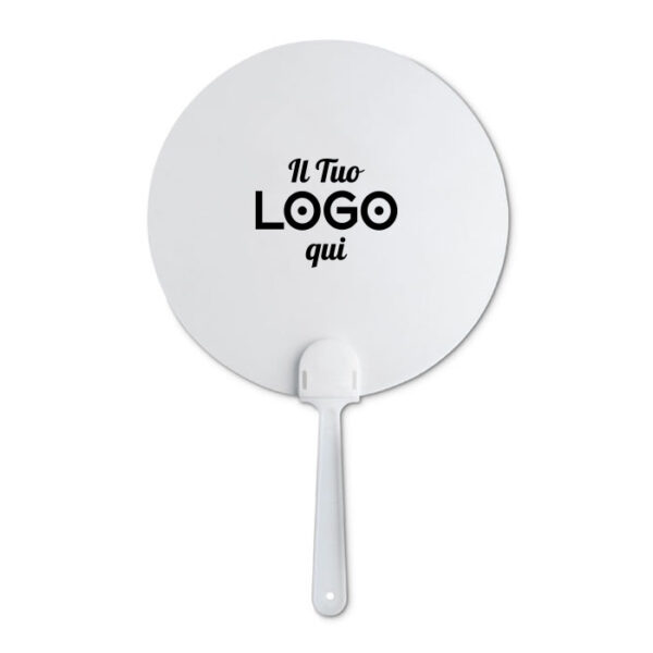 Ventaglio rotondo in plastica personalizzabile con logo