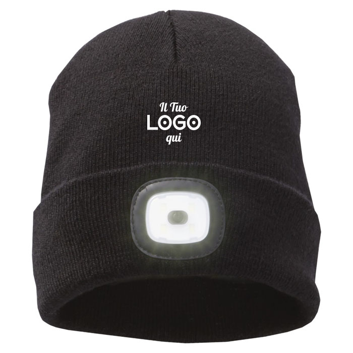 Berretto con LED in maglia personalizzabile con logo Berretto con LED in maglia personalizzabile con logo