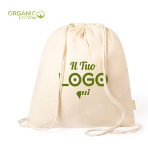 Sacca linea nature in cotone organico personalizzabile con logo