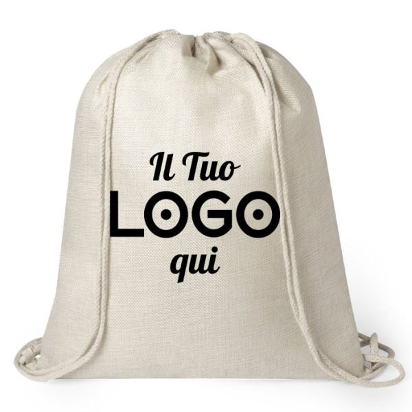 Sacca personalizzabile con logo in poliestere resistente