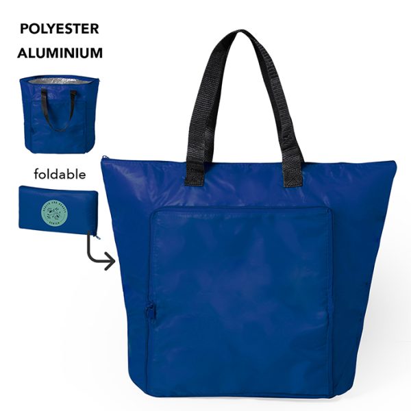Borsa termica in poliestere 190T ripiegabile personalizzabile con logo