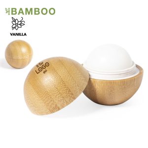 Burro cacao sferico in Bamboo personalizzato con LOGO