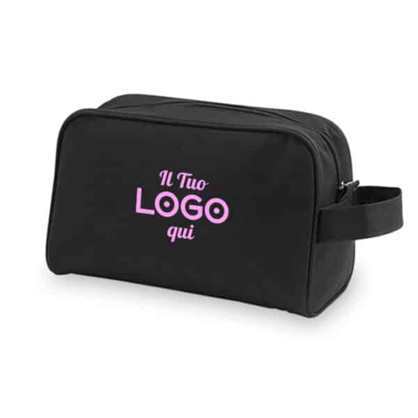 Beauty case multiuso personalizzabile con logo in resistente poliestere