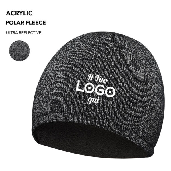 Berretto sportivo extra riflettente personalizzabile con logo