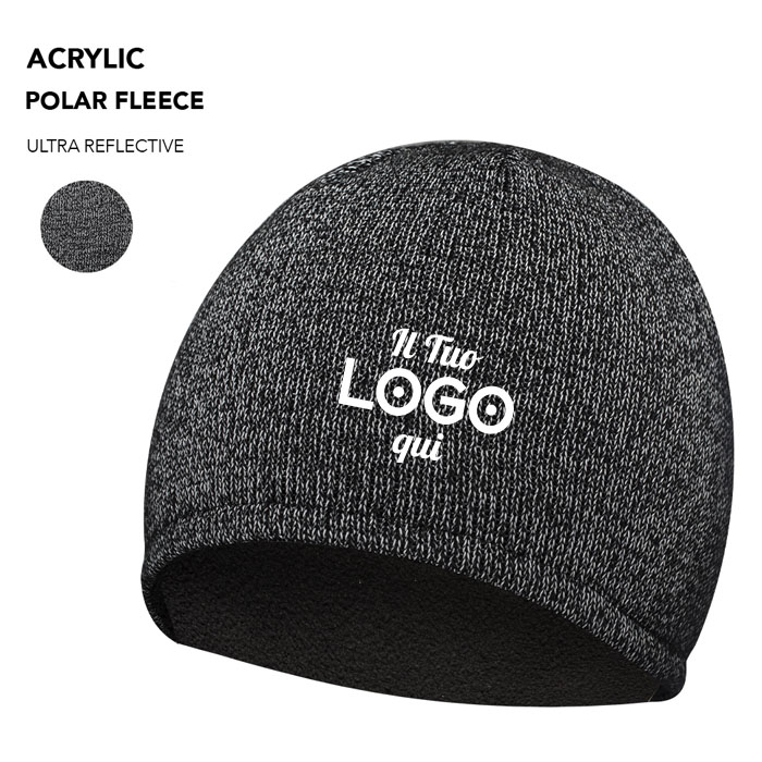 Berretto sportivo extra riflettente personalizzabile con logo Berretto sportivo extra riflettente personalizzabile con logo