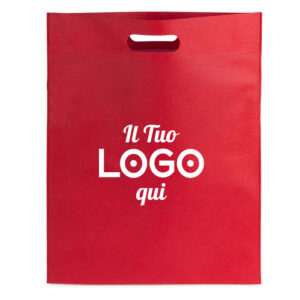 Shopper in TNT personalizzabile con logo con manici fustellati rinforzati