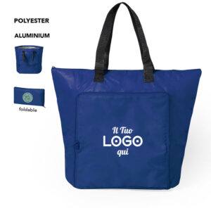 Borsa termica in poliestere 190T ripiegabile personalizzabile con logo