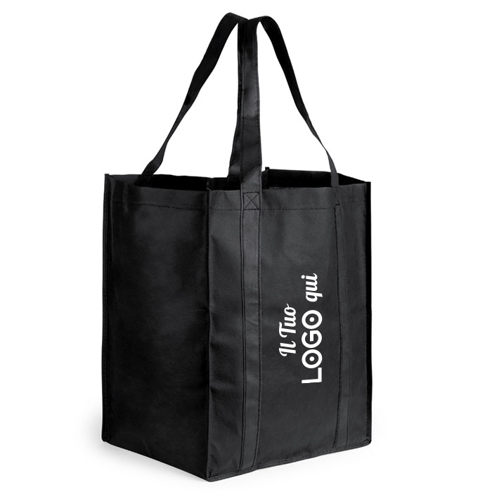 Borsa formato XL in TNT da 80 gr personalizzabile con logo Borsa formato XL in TNT da 80 gr personalizzabile con logo