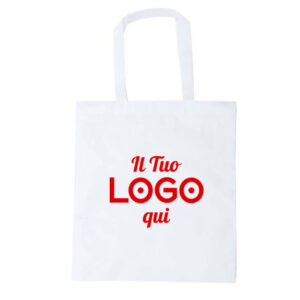 Borsa in TNT bianco personalizzabile con il tuo logo