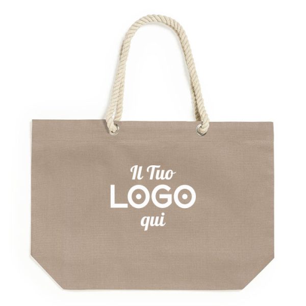 Borsa mare personalizzabile con logo in cotone pesante