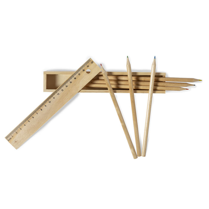 Scatola in legno con dei Matite Scatola in legno con dei Matite