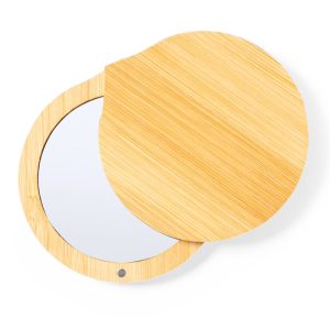 Specchietto legno chiusura magnetica personalizzato con LOGO