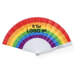 Ventaglio Rainbow personalizzabile con logo