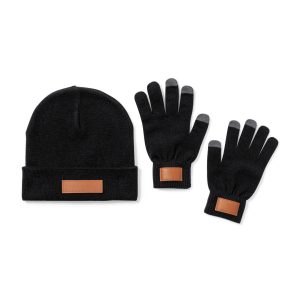 Set cappello e guanti tattili