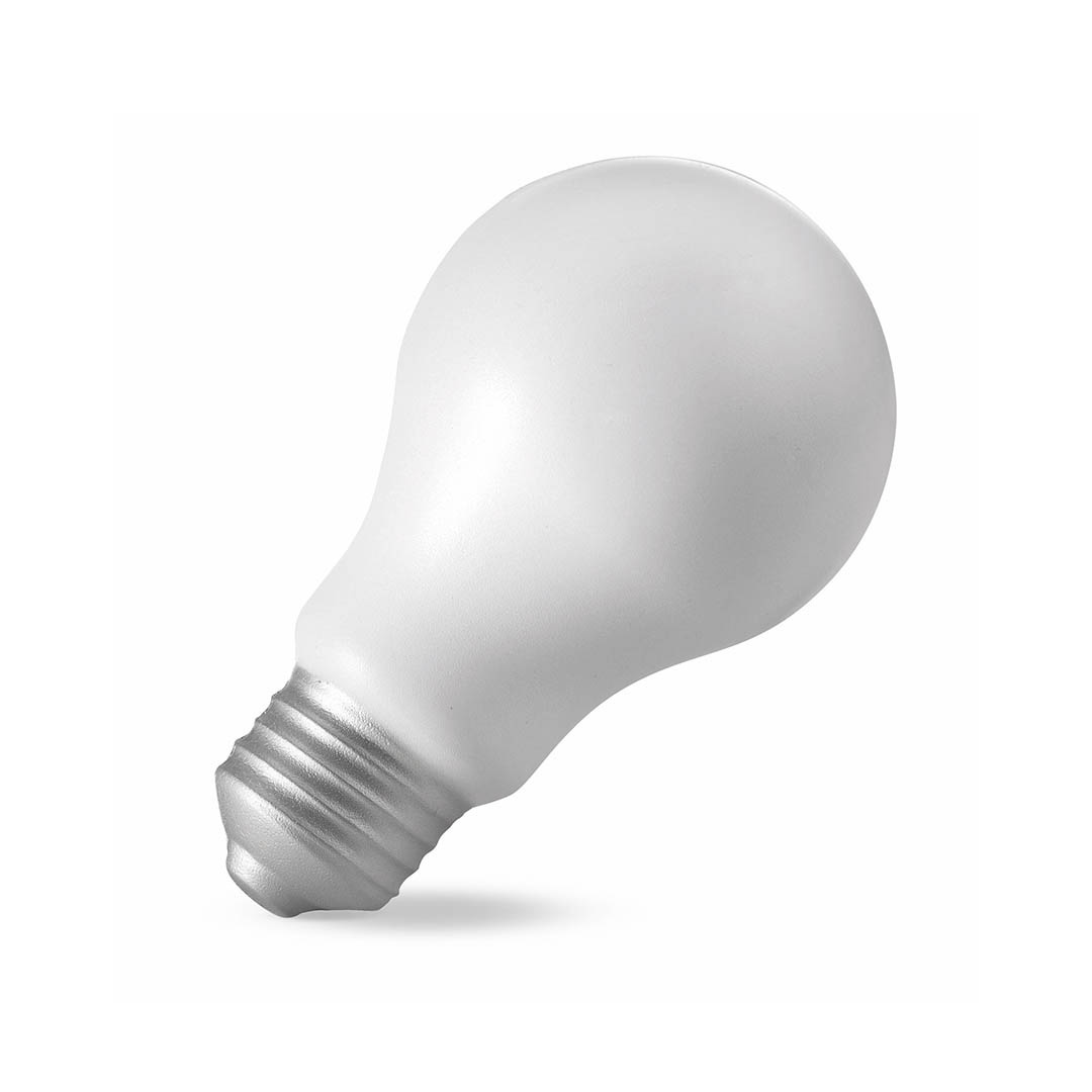 Antistress a forma di lampadina personalizzabile con logo aziendale in morbido PU