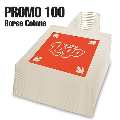 Promuovi il Tuo Brand con Stile: 100 Borse in Cotone Personalizzate con Logo!