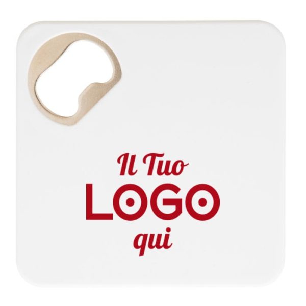 Sottobicchiere con apribottiglie personalizzato con LOGO