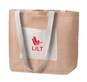Borsa in juta da spiaggia personalizzabile