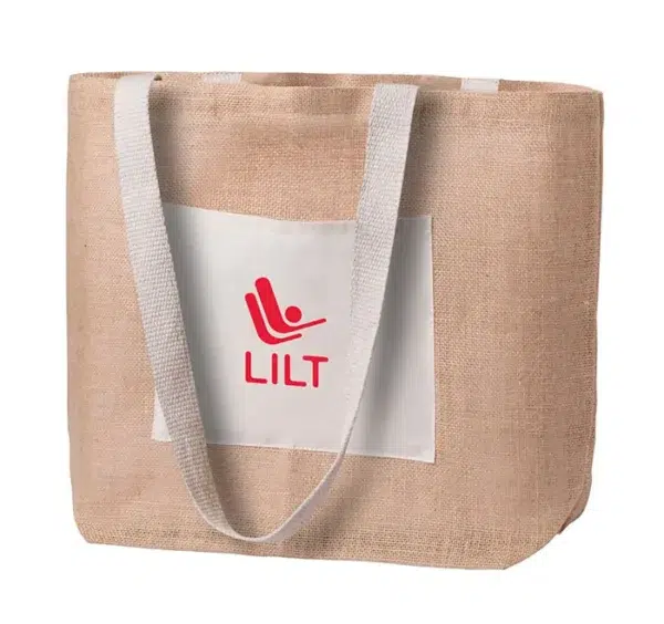 Borsa in juta da spiaggia personalizzabile
