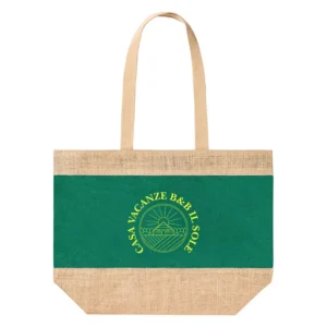 Borsa spiaggia in juta personalizzabile
