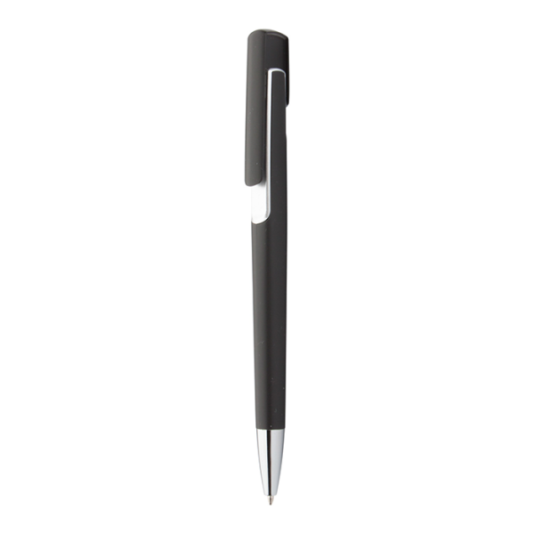 Penna nera con dettagli colorati personalizzabile con logo