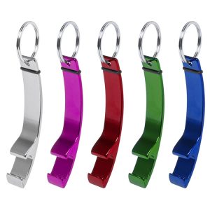 Apribottiglie in alluminio con portachiavi personalizzato con LOGO