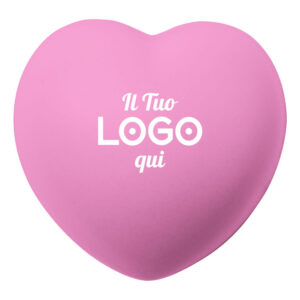 Antistress a forma di cuore personalizzabile con Logo