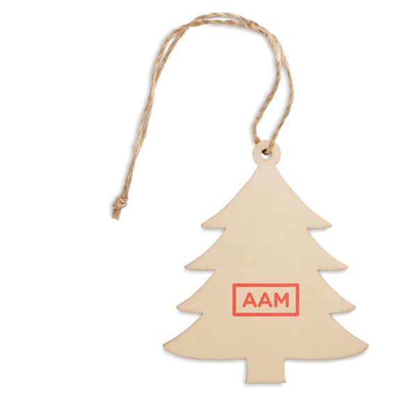 Decorazione in legno albero di natale personalizzabile con logo