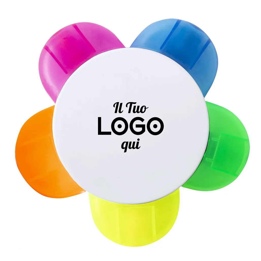 Evidenziatore personalizzabili a 5 colori