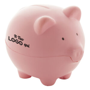Antistress a forma di maialino personalizzabile con logo