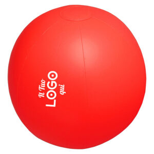 Palla da spiaggia personalizzabile con logo, 6 pannelli in PVC. Dimensione sgonfiata: 380 mm. Fornito sgonfiato.