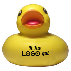 Antistress a forma di papera personalizzabile con logo