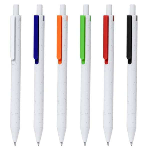 Penna in ABS riciclato con clip colorata