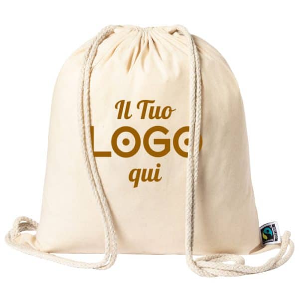 Sacca in cotone equosolidale personalizzabile con logo