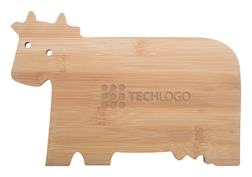 tagliere in legno a forma di mucca personalizzato con incisione laser del LOGO