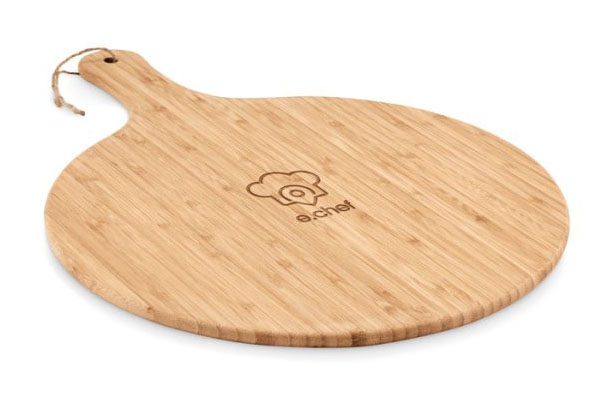 tagliere in legno personalizzato rotondo per pizza con LOGO regalo aziendale