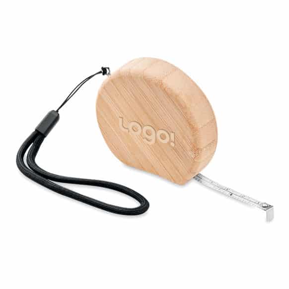 Flessometro personalizzato in legno di bambo